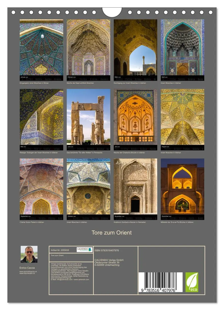 Bild: 9783516407976 | Tore zum Orient (Wandkalender 2026 DIN A4 hoch), CALVENDO...