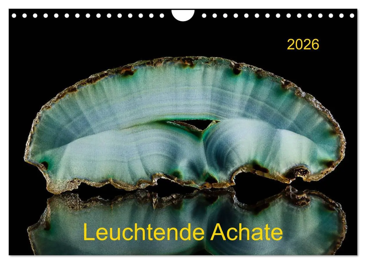 Cover: 9783516088076 | Leuchtende Achate (Wandkalender 2026 DIN A4 quer), CALVENDO...