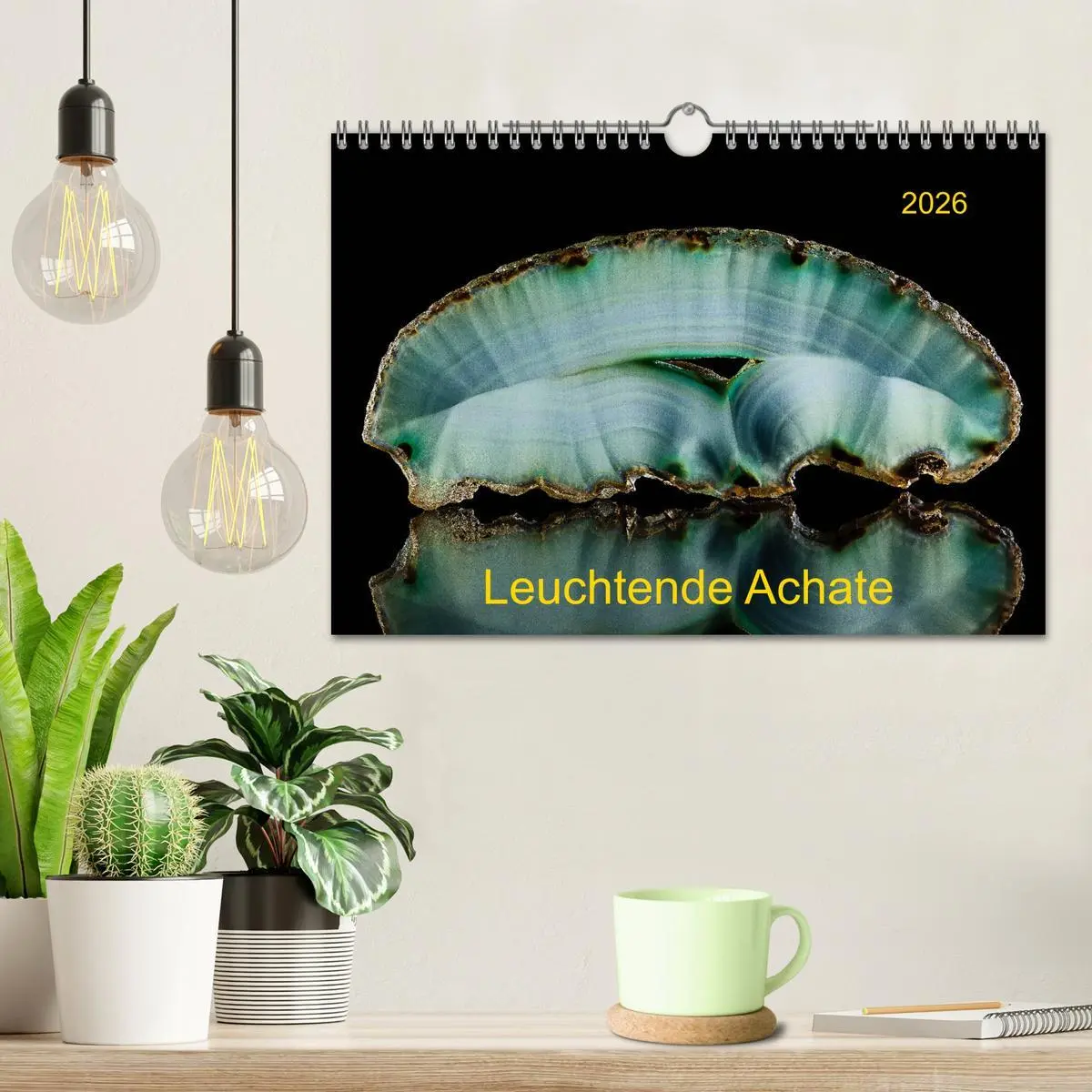 Bild: 9783516088076 | Leuchtende Achate (Wandkalender 2026 DIN A4 quer), CALVENDO...