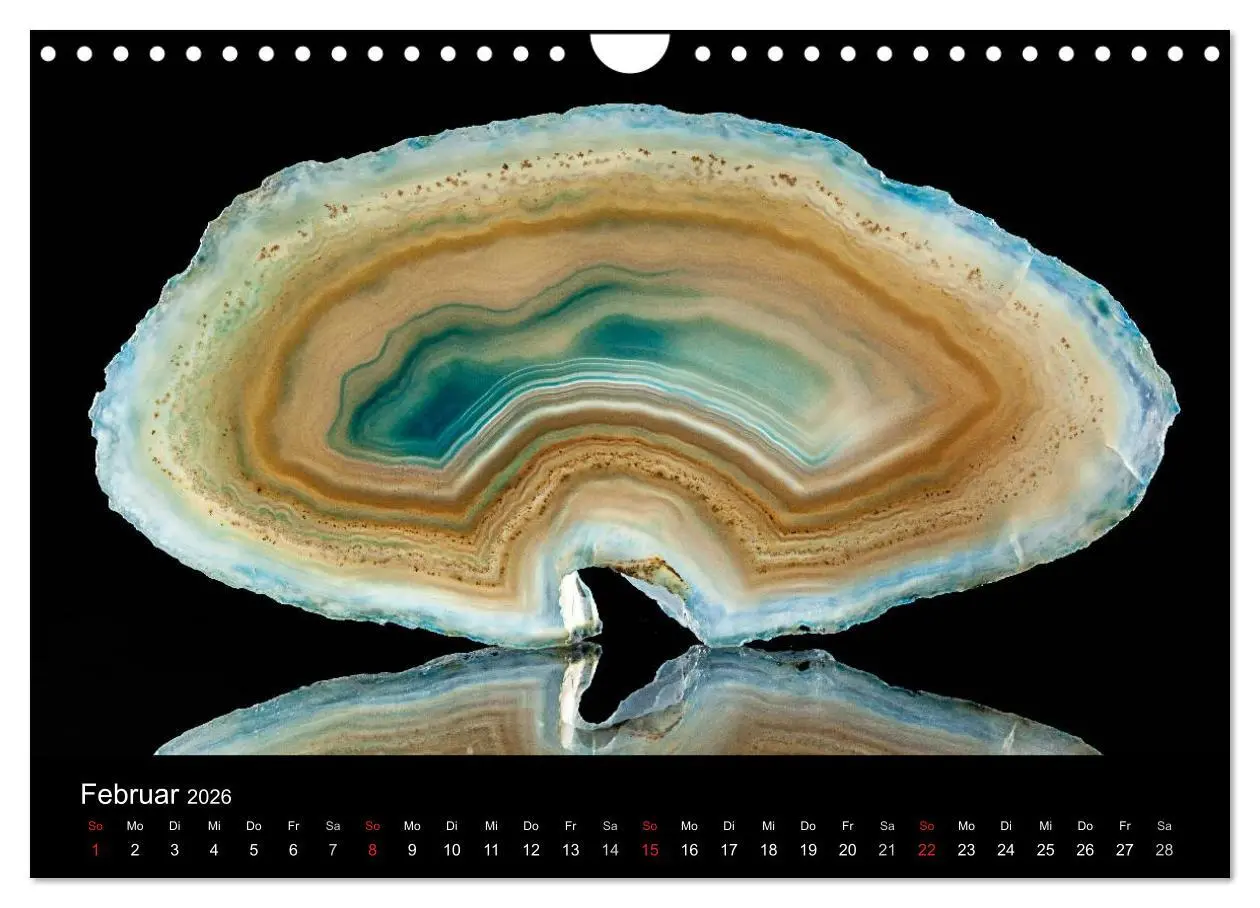 Bild: 9783516088076 | Leuchtende Achate (Wandkalender 2026 DIN A4 quer), CALVENDO...