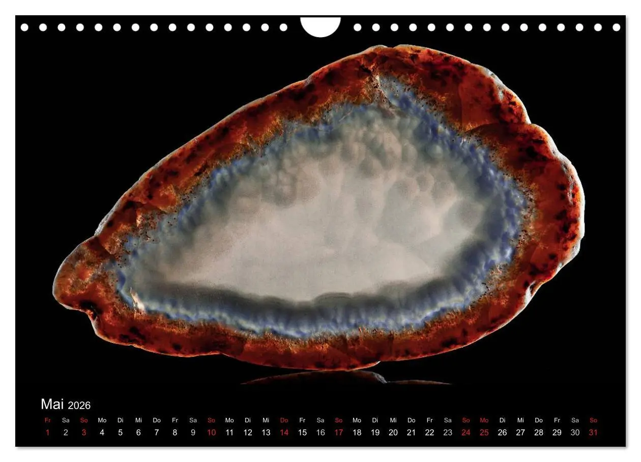 Bild: 9783516088076 | Leuchtende Achate (Wandkalender 2026 DIN A4 quer), CALVENDO...