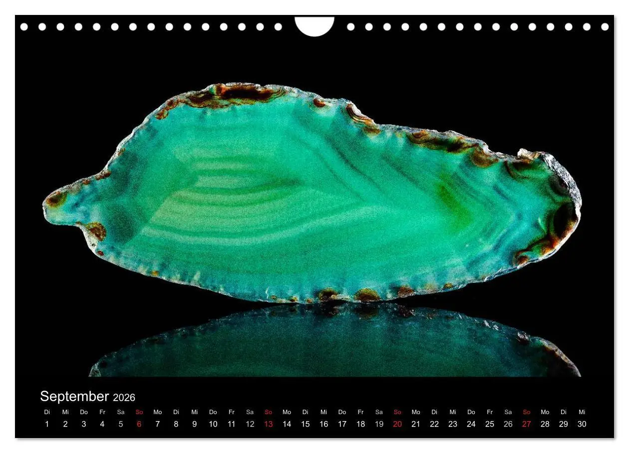 Bild: 9783516088076 | Leuchtende Achate (Wandkalender 2026 DIN A4 quer), CALVENDO...