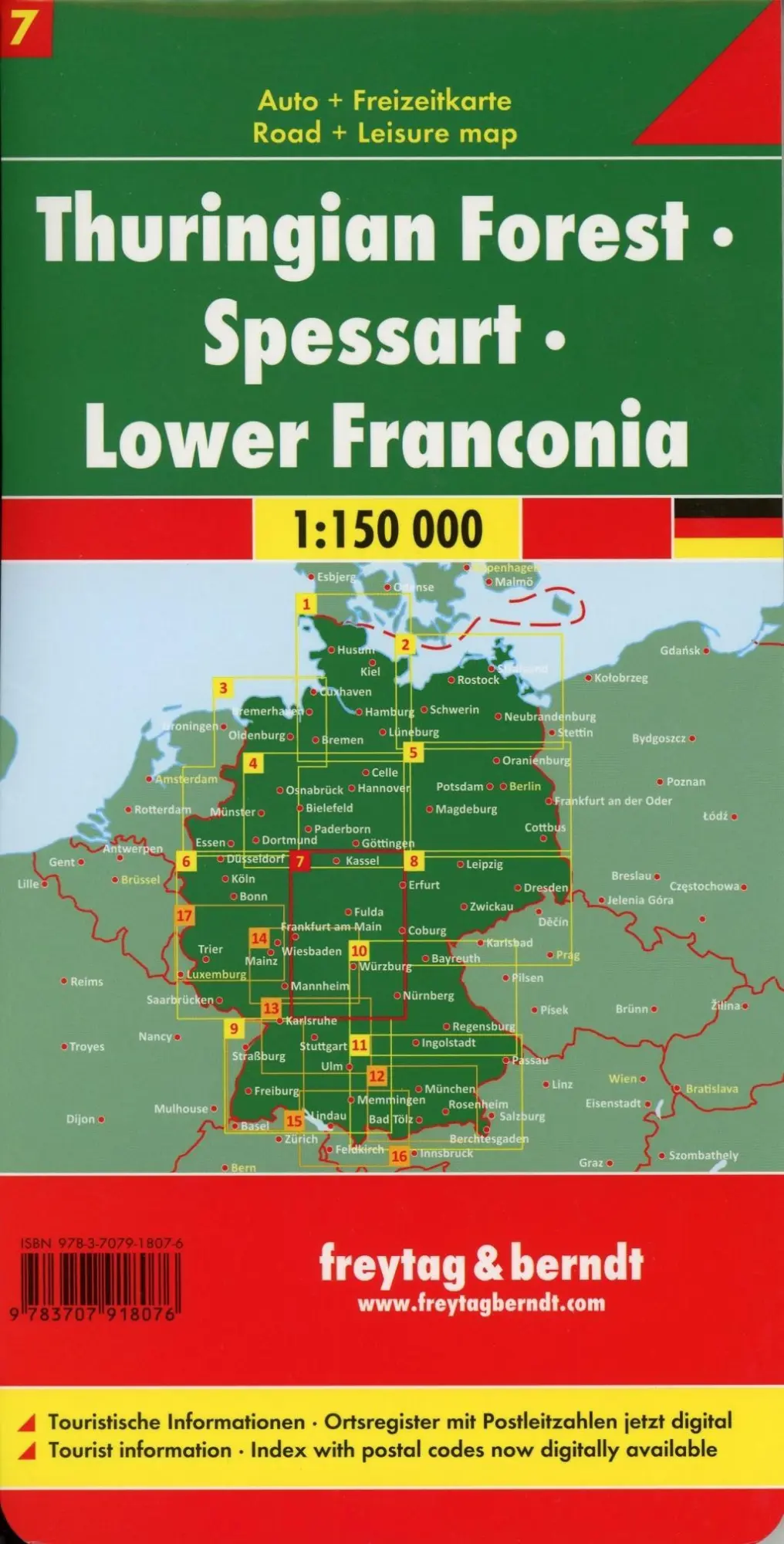 Bild: 9783707918076 | Thüringer Wald - Spessart - Unterfranken, Autokarte 1:150.000, Blatt 7