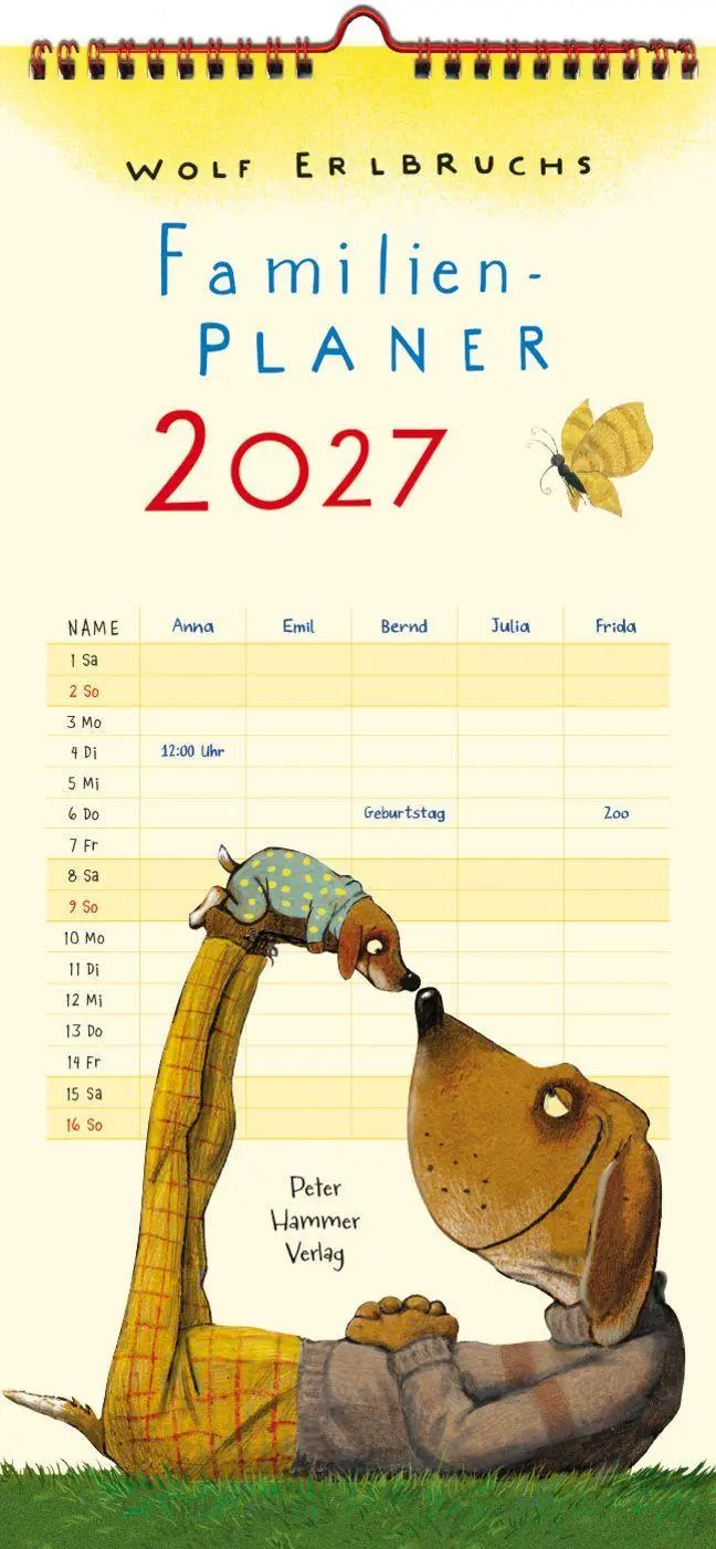 Cover: 9783779508076 | Wolf Erlbruchs Familienplaner 2027 | Wolf Erlbruch | Kalender | 13 S.