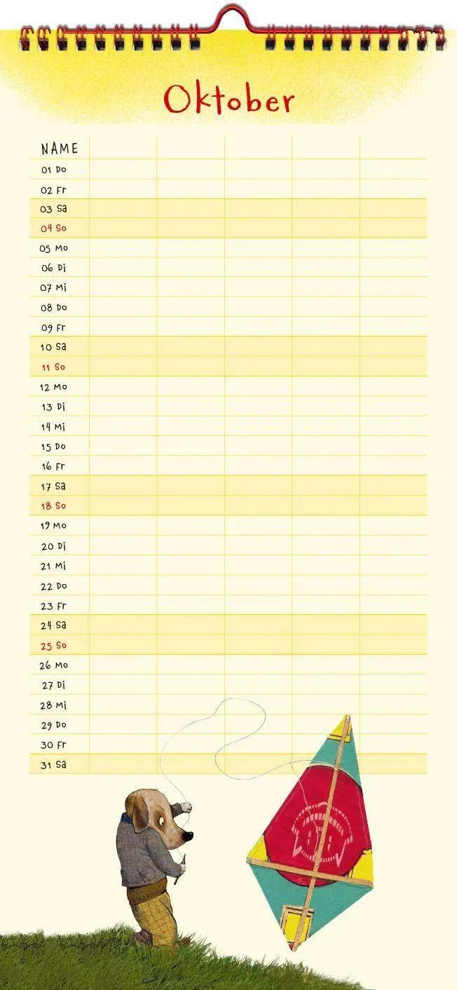 Bild: 9783779508076 | Wolf Erlbruchs Familienplaner 2027 | Wolf Erlbruch | Kalender | 13 S.