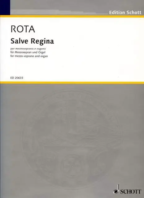 Cover: 9790001168076 | Salve Regina | for mezzo-soprano and organ | Nino Rota | Buch | Latein