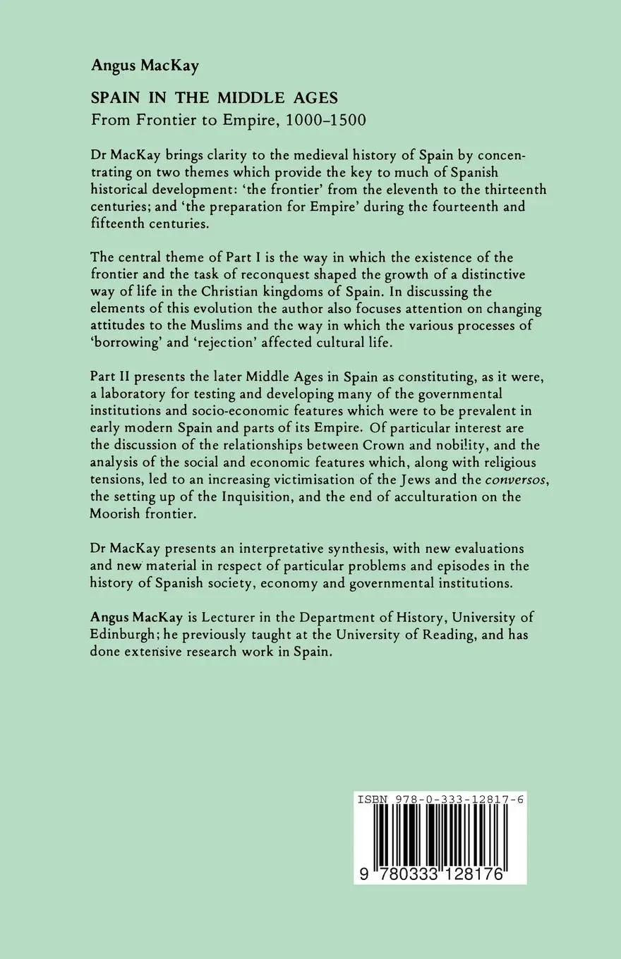 Rückseite: 9780333128176 | Spain in the Middle Ages | From Frontier to Empire, 1000-1500 | Mackay