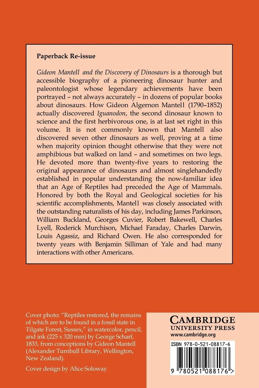 Rückseite: 9780521088176 | Gideon Mantell and the Discovery of Dinosaurs | Dennis R. Dean | Buch