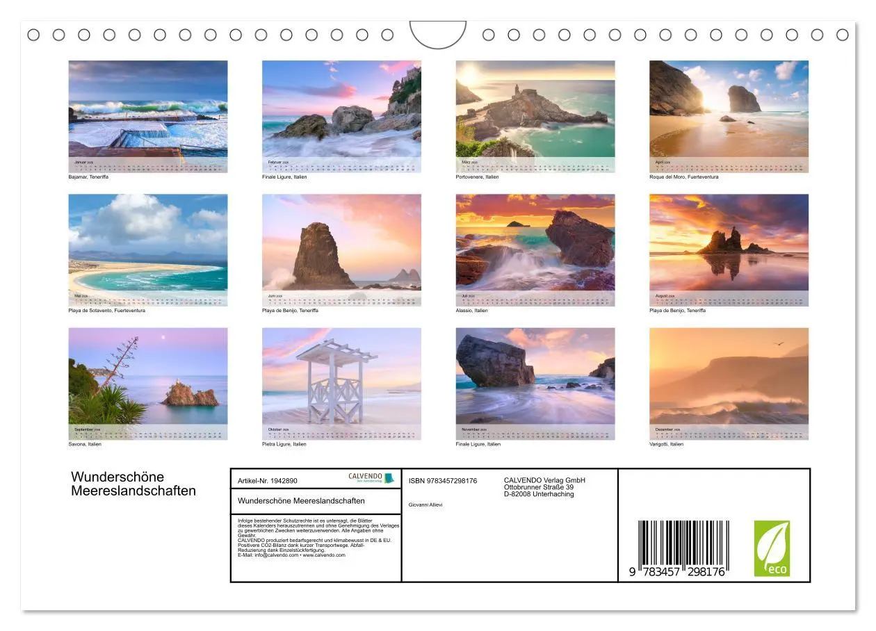 Bild: 9783457298176 | Wunderschöne Meereslandschaften (Wandkalender 2026 DIN A4 quer),...