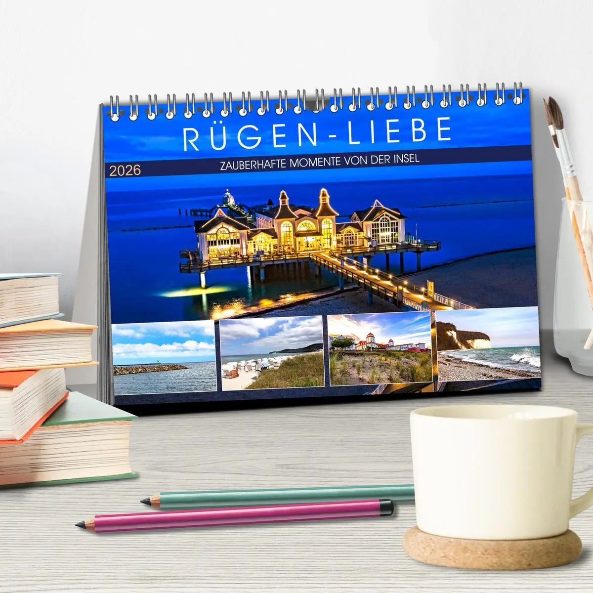 Bild: 9783457738276 | RÜGEN-LIEBE (Tischkalender 2026 DIN A5 quer), CALVENDO Monatskalender