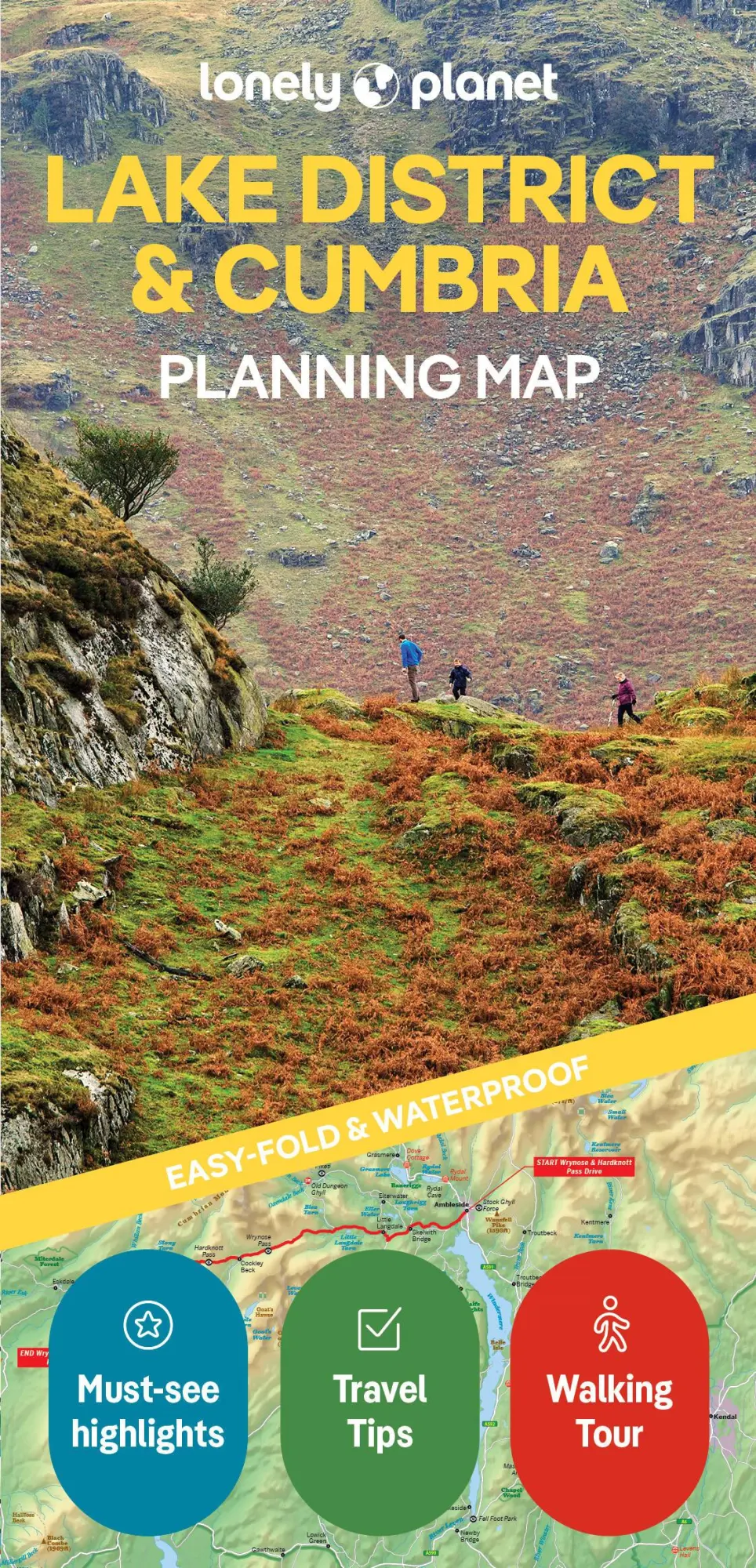 Cover: 9781788688376 | Lonely Planet Lake District &amp; Cumbria Planning Map | Lonely Planet