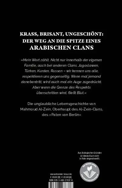 Rückseite: 9783426278376 | Der Pate von Berlin | Mein Weg, meine Familie, meine Regeln | Al-Zein