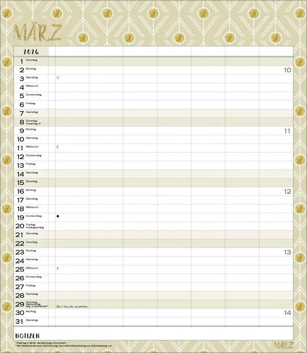 Bild: 9783731888376 | Multiplaner - Time for glamour 2026 | Verlag Korsch | Kalender | 14 S.