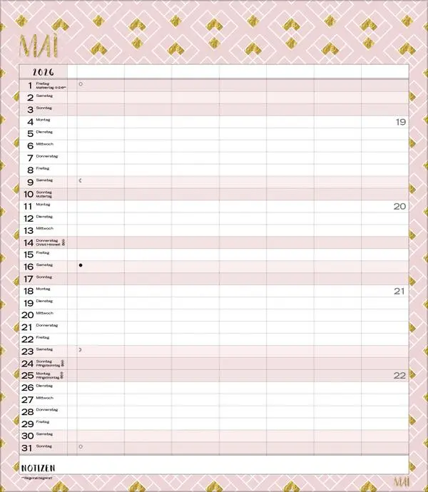 Bild: 9783731888376 | Multiplaner - Time for glamour 2026 | Verlag Korsch | Kalender | 14 S.