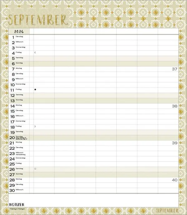 Bild: 9783731888376 | Multiplaner - Time for glamour 2026 | Verlag Korsch | Kalender | 14 S.