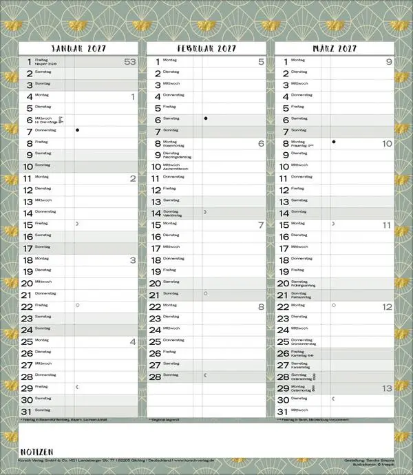 Bild: 9783731888376 | Multiplaner - Time for glamour 2026 | Verlag Korsch | Kalender | 14 S.