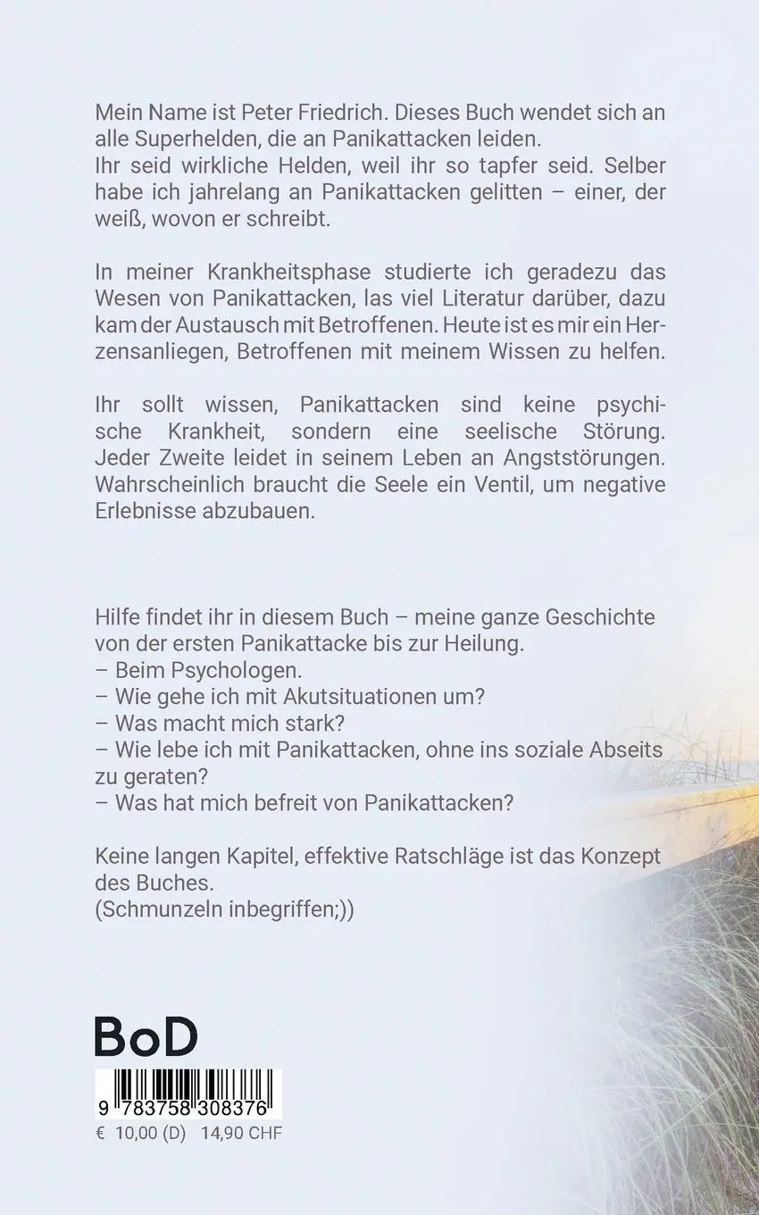 Rückseite: 9783758308376 | Der kleine Ratgeber gegen Panikattacken | Ein Seelsorge Buch | Buch