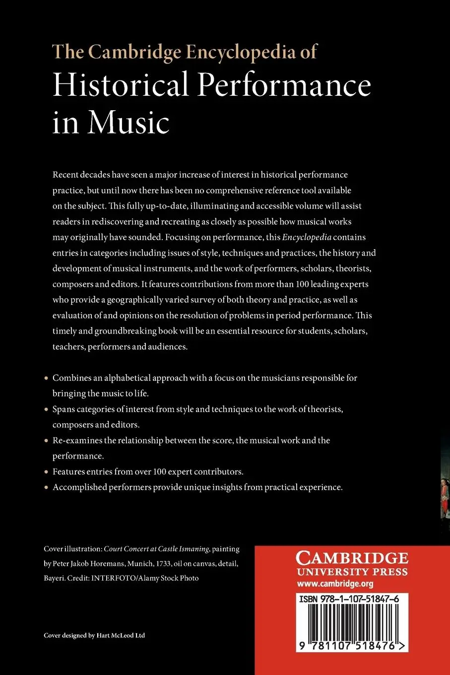 Rückseite: 9781107518476 | The Cambridge Encyclopedia of Historical Performance in Music | Buch