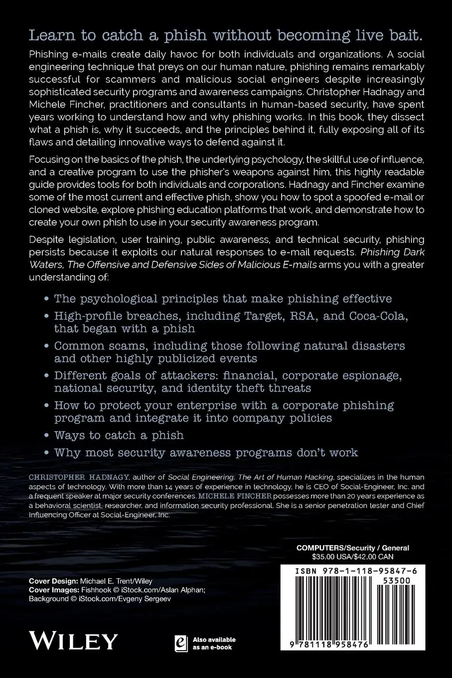 Rückseite: 9781118958476 | Phishing Dark Waters | Christopher Hadnagy (u. a.) | Taschenbuch