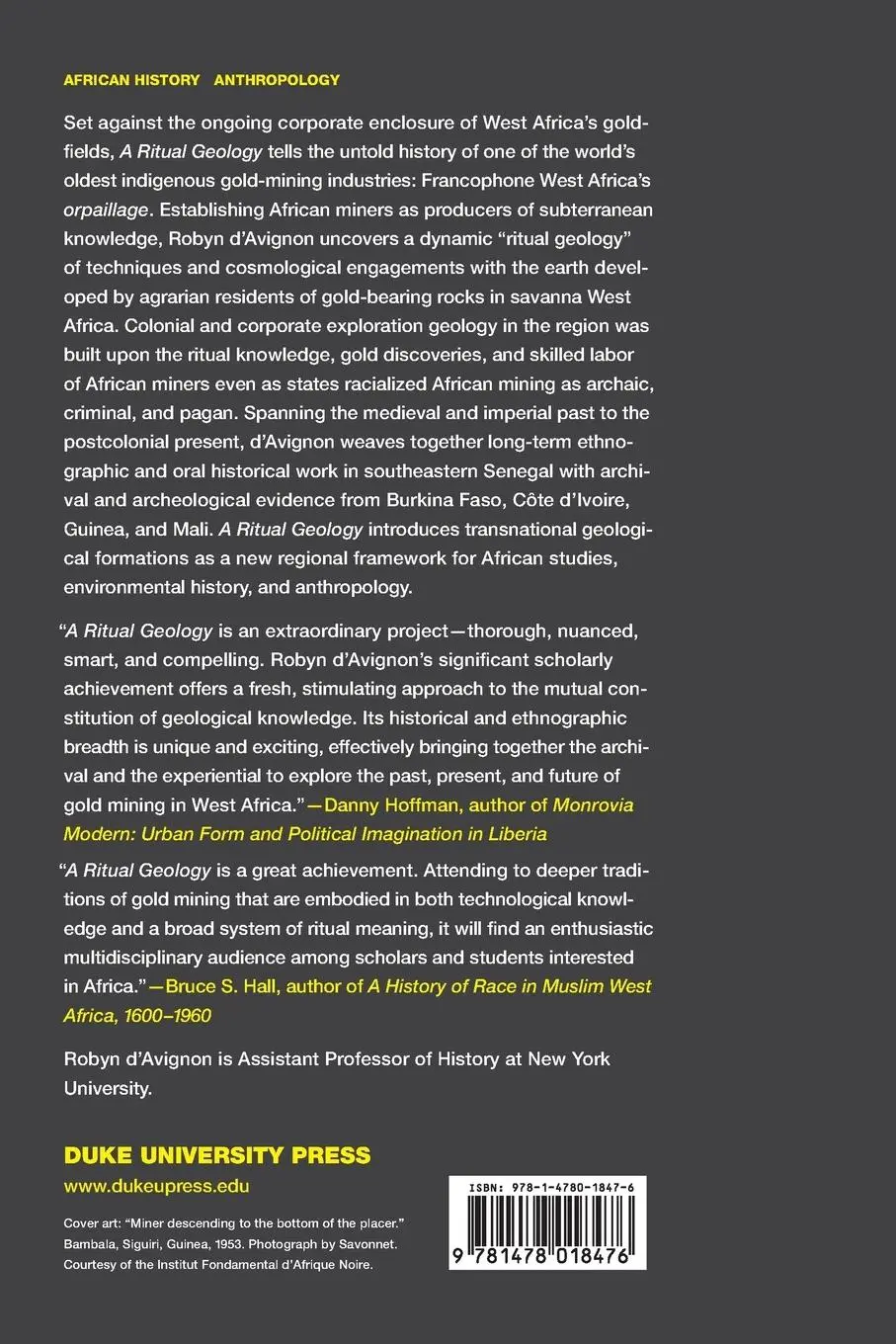 Rückseite: 9781478018476 | A Ritual Geology | Robyn D'Avignon | Taschenbuch | Englisch | 2022