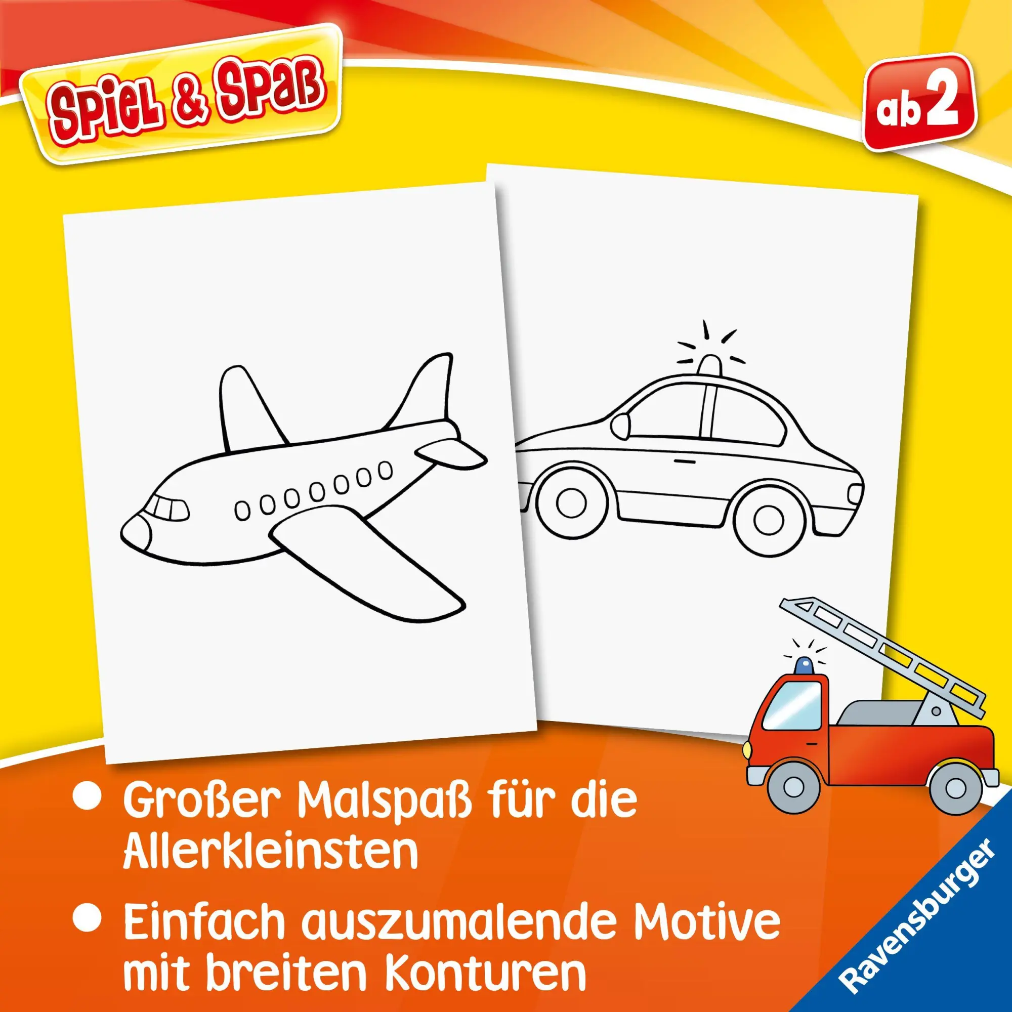 Bild: 9783473488476 | Spiel &amp; Spaß - Mein allererster Malblock: Fahrzeuge | Simone Pahl