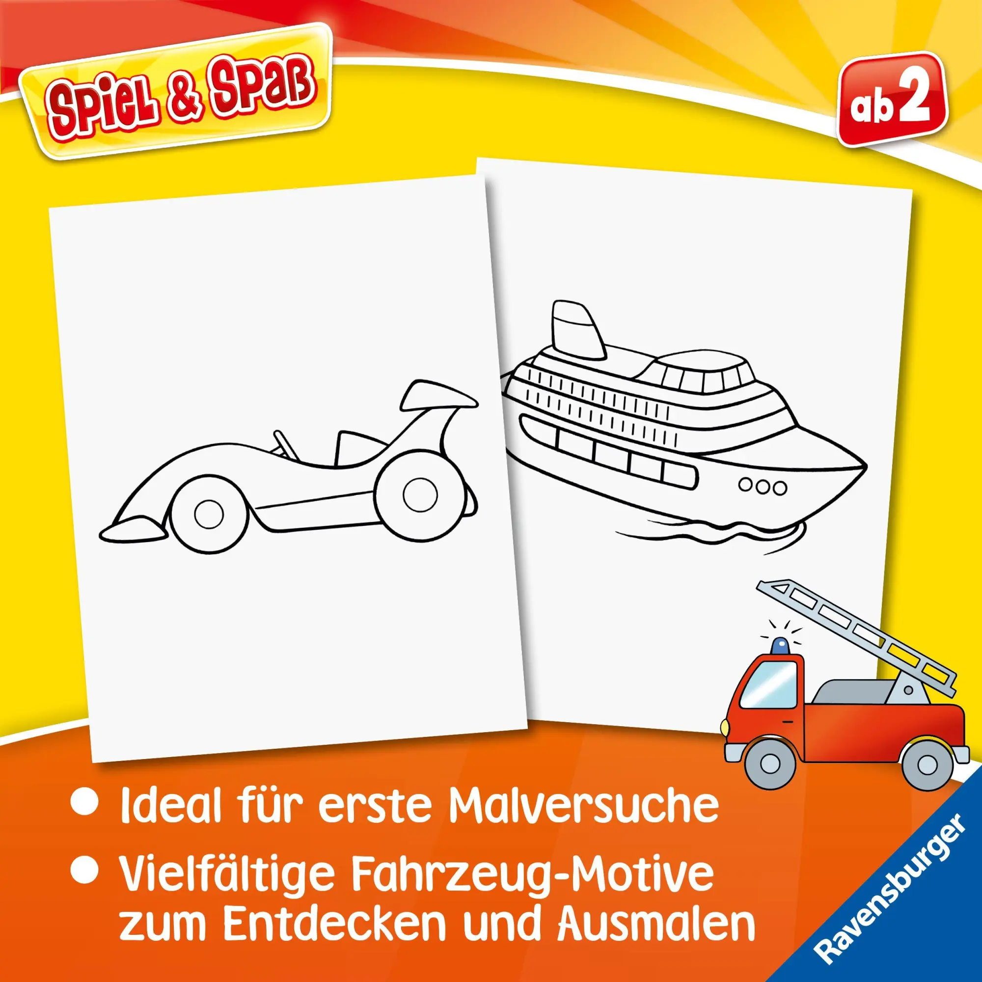 Bild: 9783473488476 | Spiel &amp; Spaß - Mein allererster Malblock: Fahrzeuge | Simone Pahl