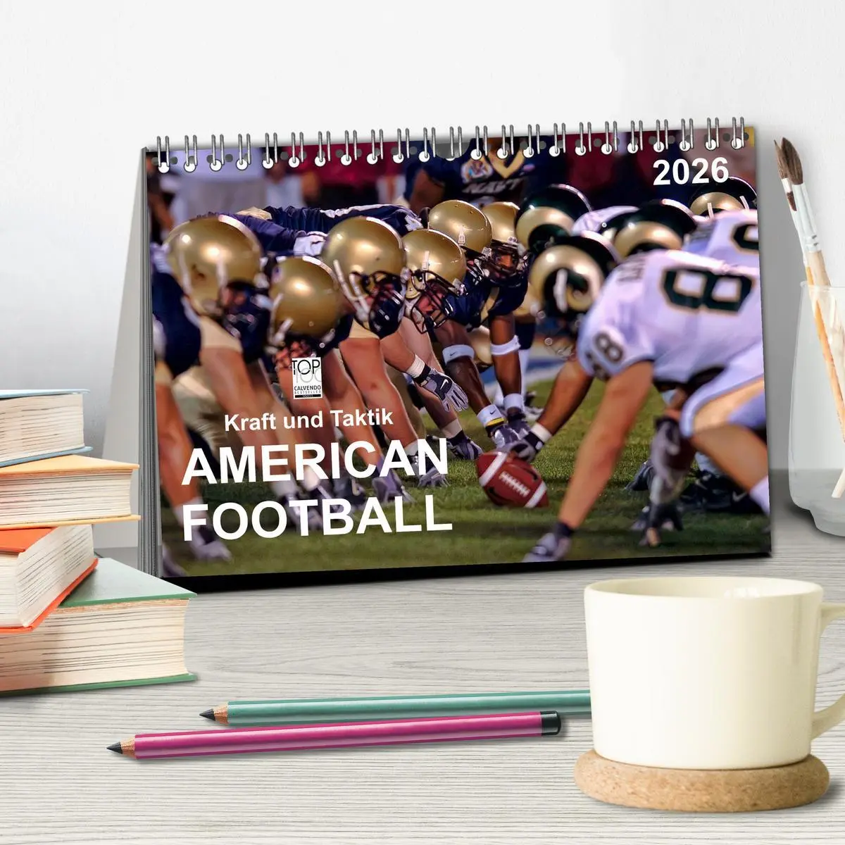 Bild: 9783516048476 | Kraft und Taktik - American Football (Tischkalender 2026 DIN A5...