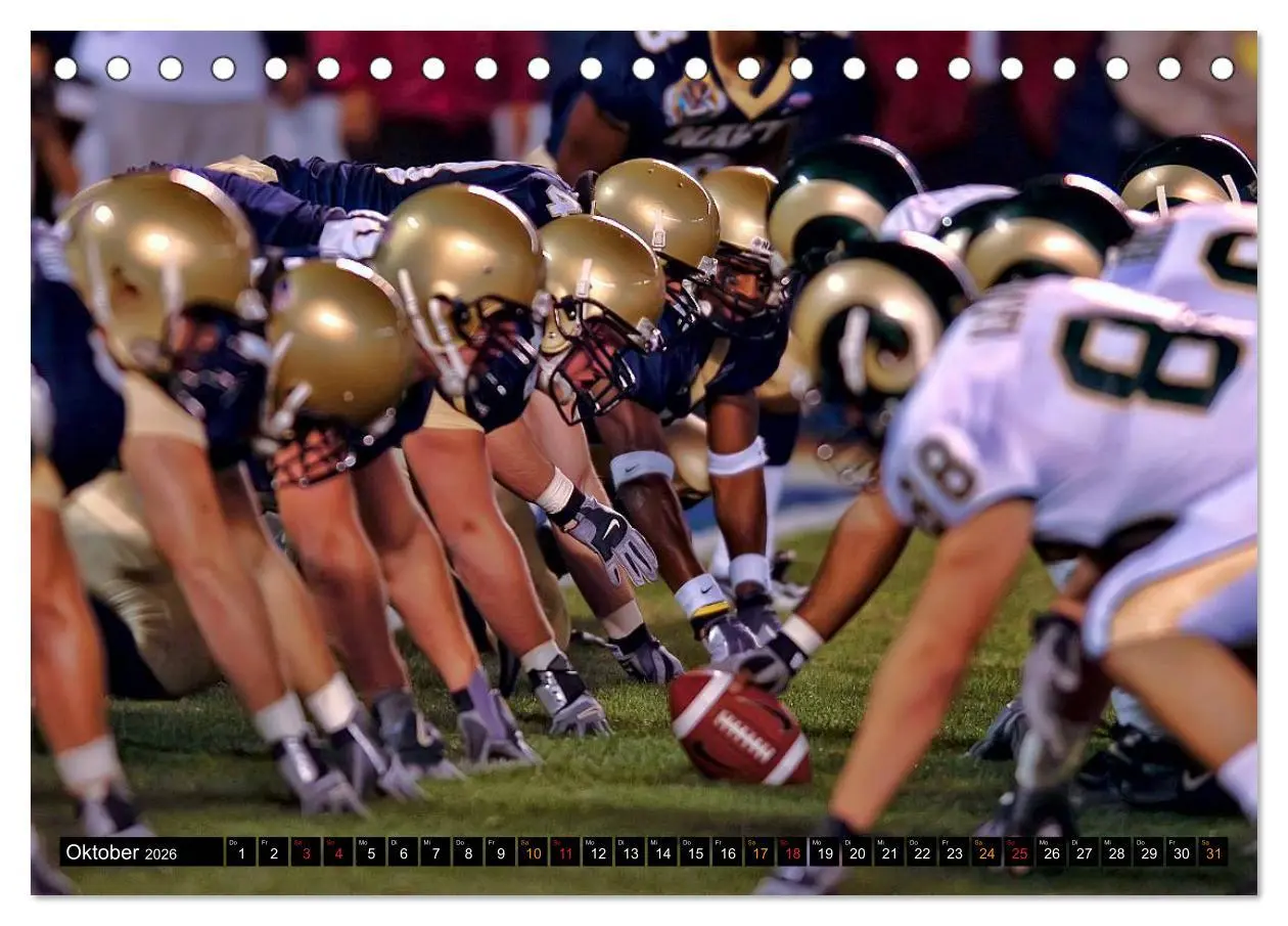 Bild: 9783516048476 | Kraft und Taktik - American Football (Tischkalender 2026 DIN A5...
