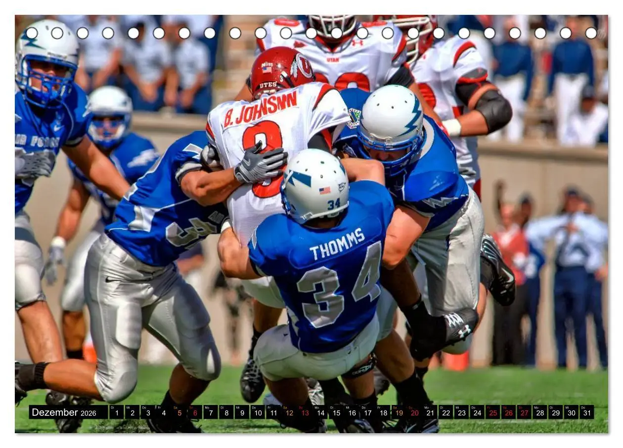 Bild: 9783516048476 | Kraft und Taktik - American Football (Tischkalender 2026 DIN A5...