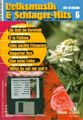 Cover: 9790001128476 | Volksmusik und Schlager-Hits Band 6 (+Midi-Disk) für Keyboard