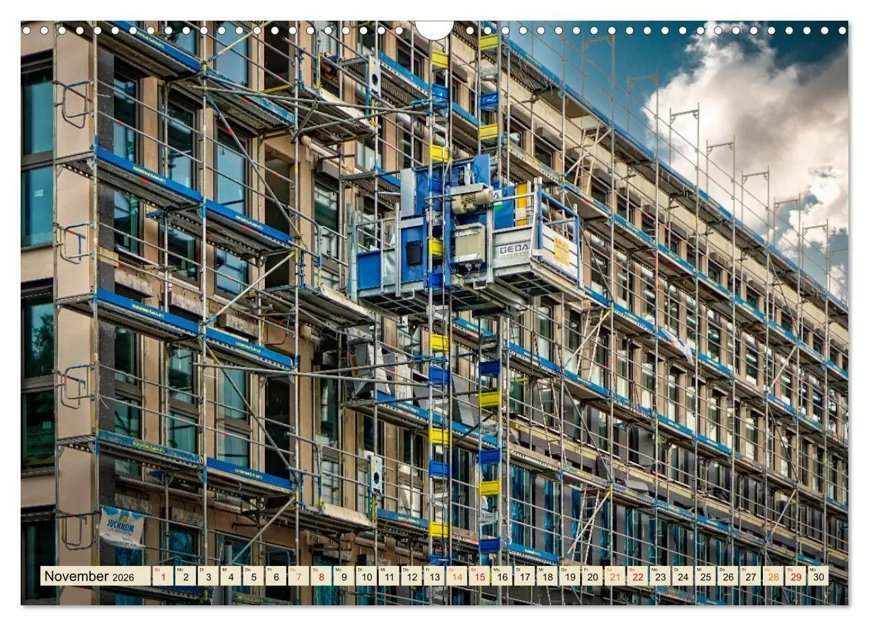 Bild: 9783457568576 | Gerüstbau (Wandkalender 2026 DIN A3 quer), CALVENDO Monatskalender