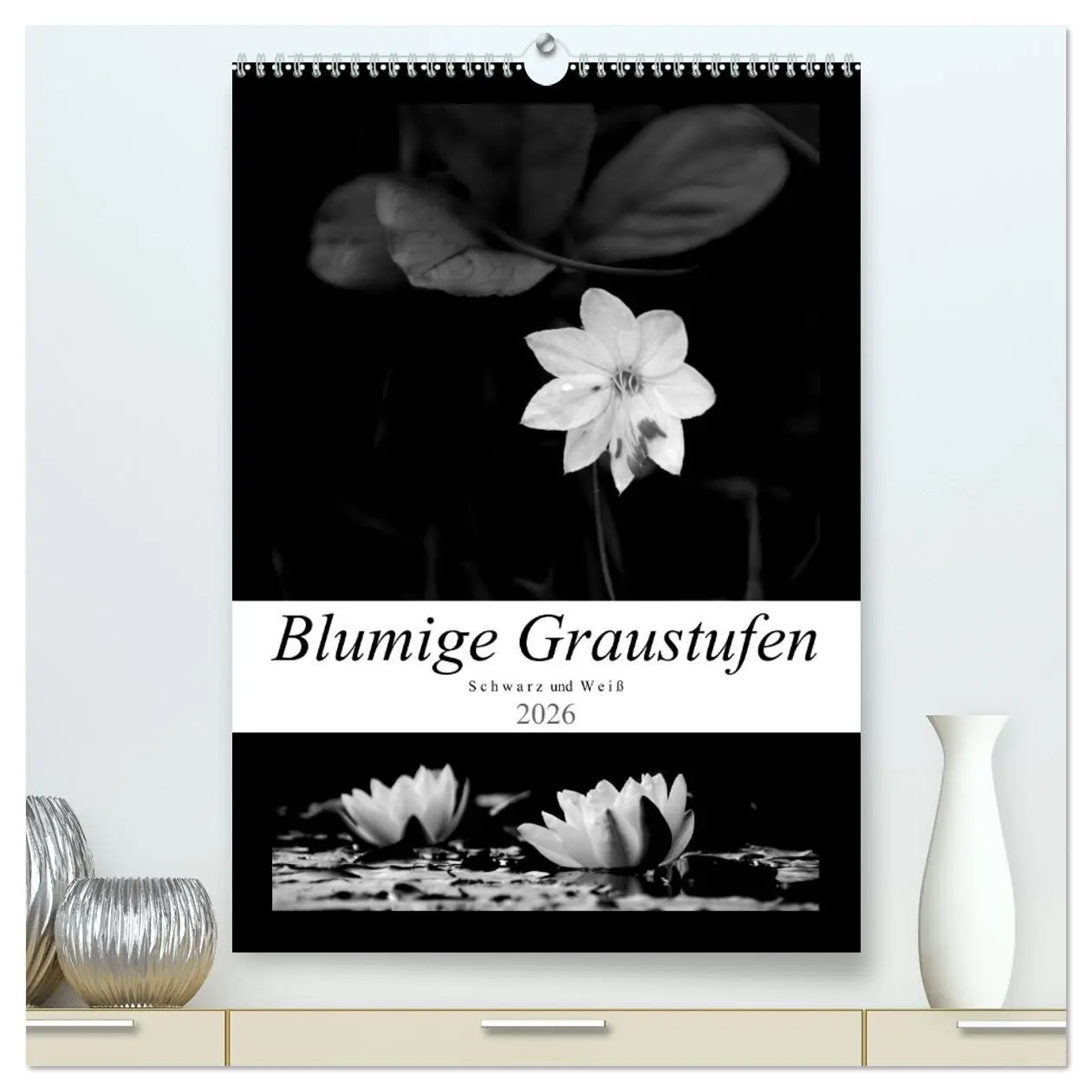Cover: 9783516418576 | Blumige Graustufen - Schwarz und Weiß (hochwertiger Premium...