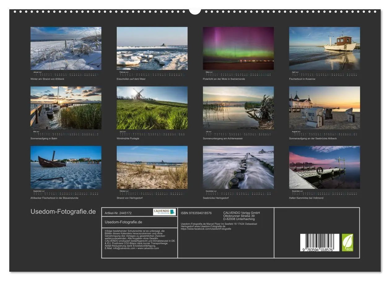 Bild: 9783594018576 | Usedom Fotografie (hochwertiger Premium Wandkalender 2027 DIN A2...
