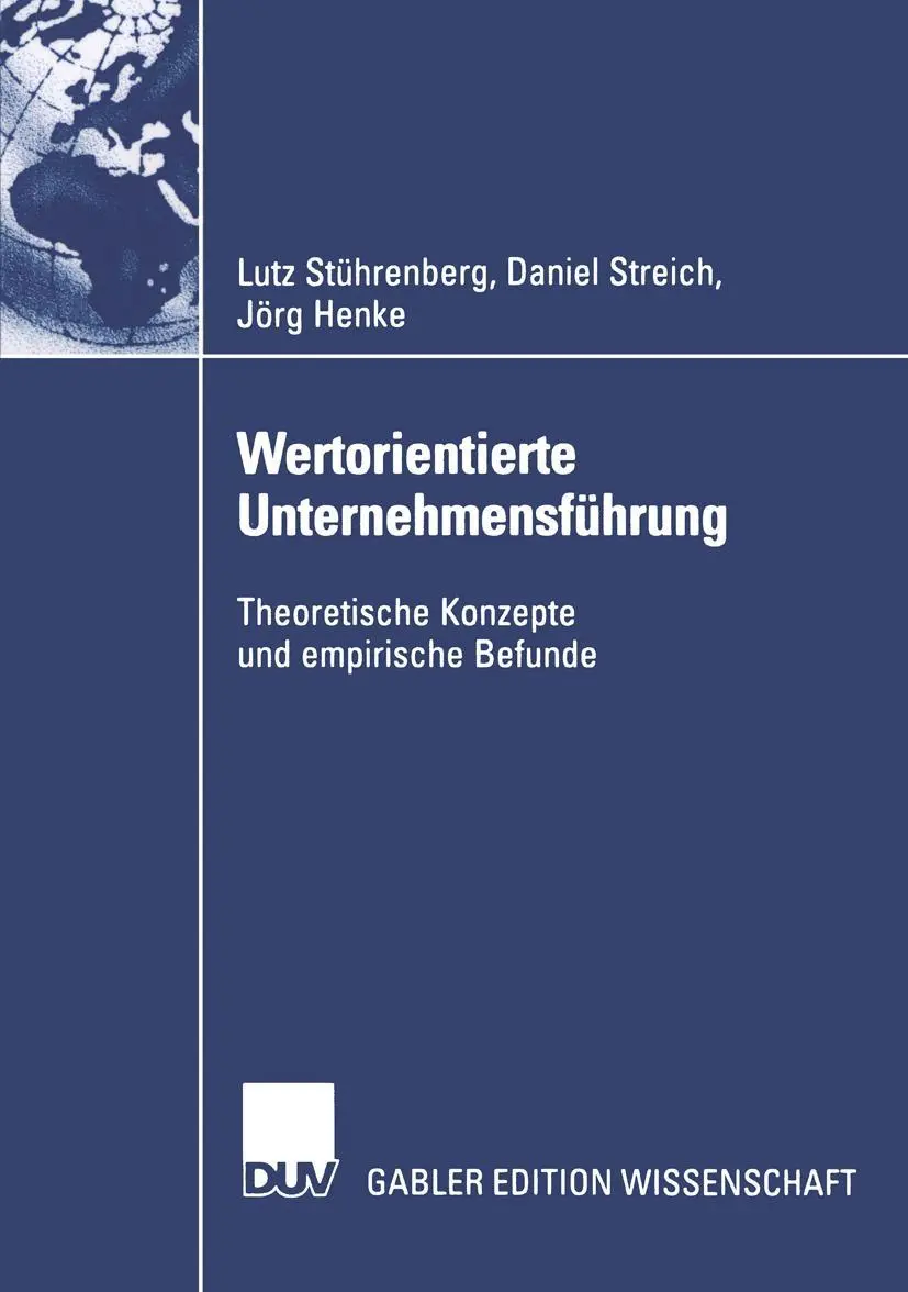 Cover: 9783824478576 | Wertorientierte Unternehmensführung | Lutz Stührenberg (u. a.) | Buch