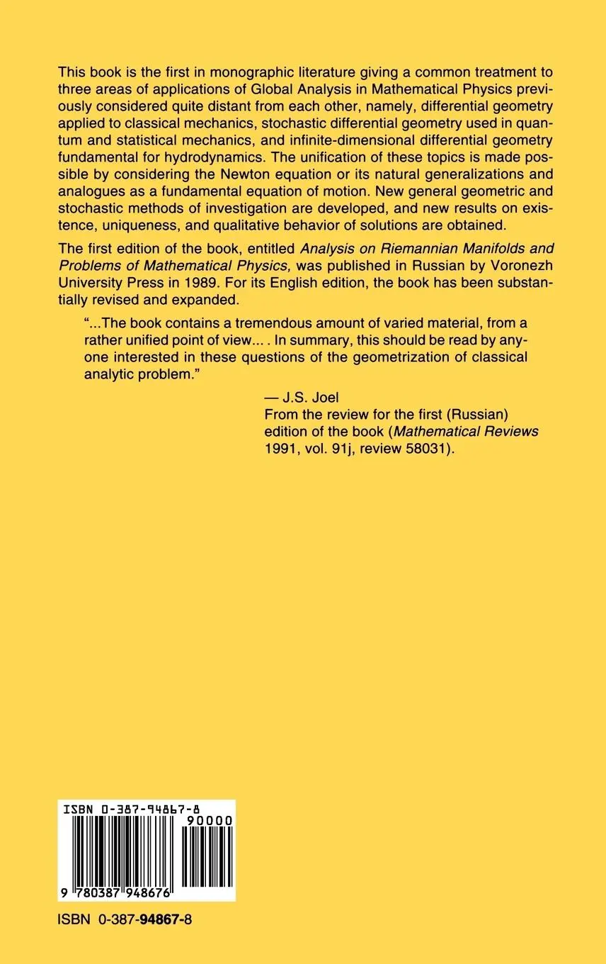 Rückseite: 9780387948676 | Global Analysis in Mathematical Physics | Yuri Gliklikh | Buch | xv