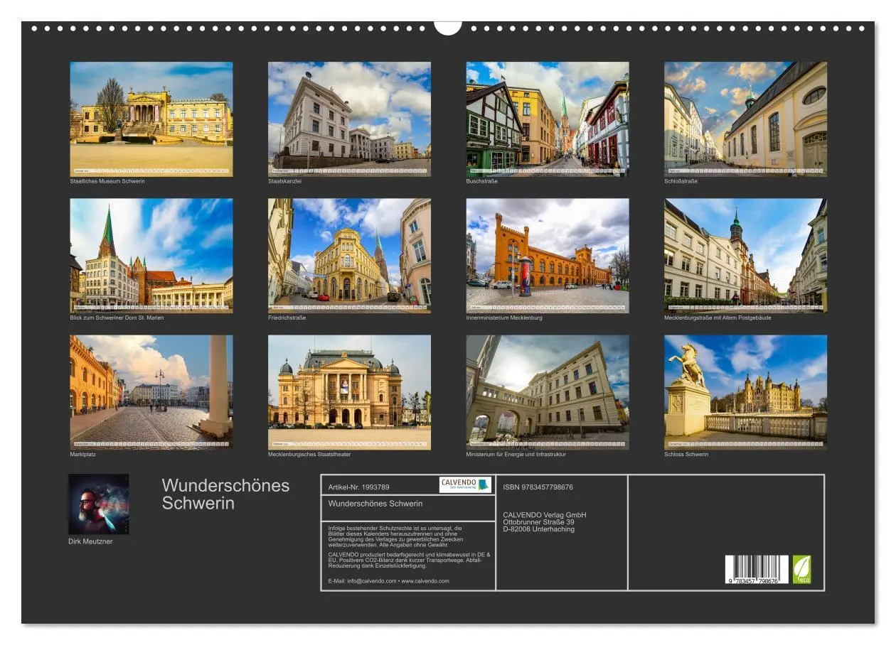 Bild: 9783457798676 | Wunderschönes Schwerin (Wandkalender 2026 DIN A2 quer), CALVENDO...