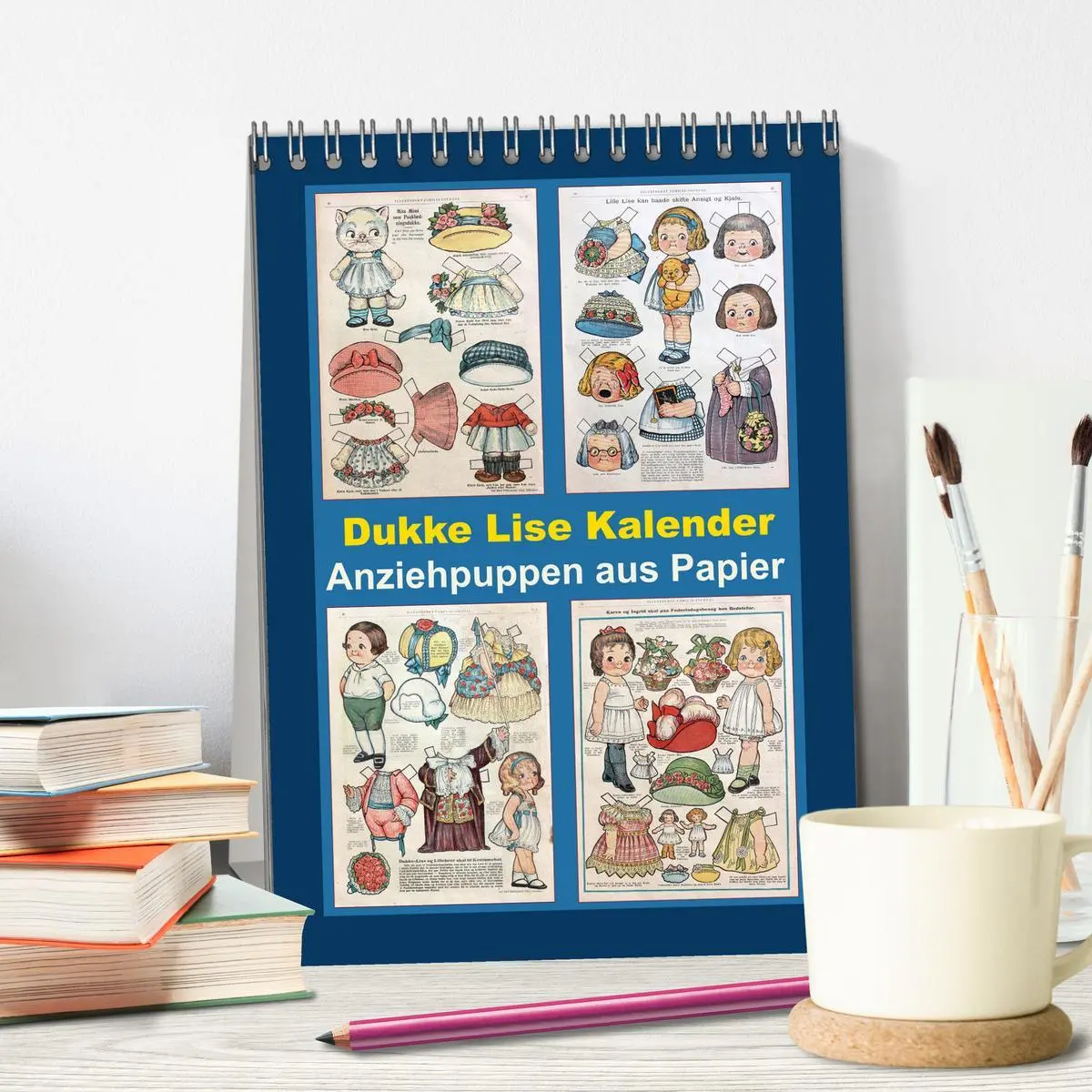 Bild: 9783516408676 | Dukke Lise Kalender - Anziehpuppen aus Papier (Tischkalender 2026...