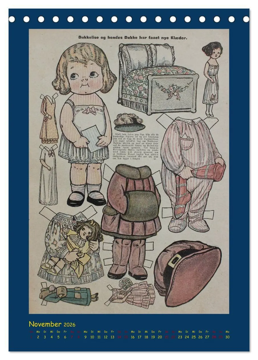Bild: 9783516408676 | Dukke Lise Kalender - Anziehpuppen aus Papier (Tischkalender 2026...