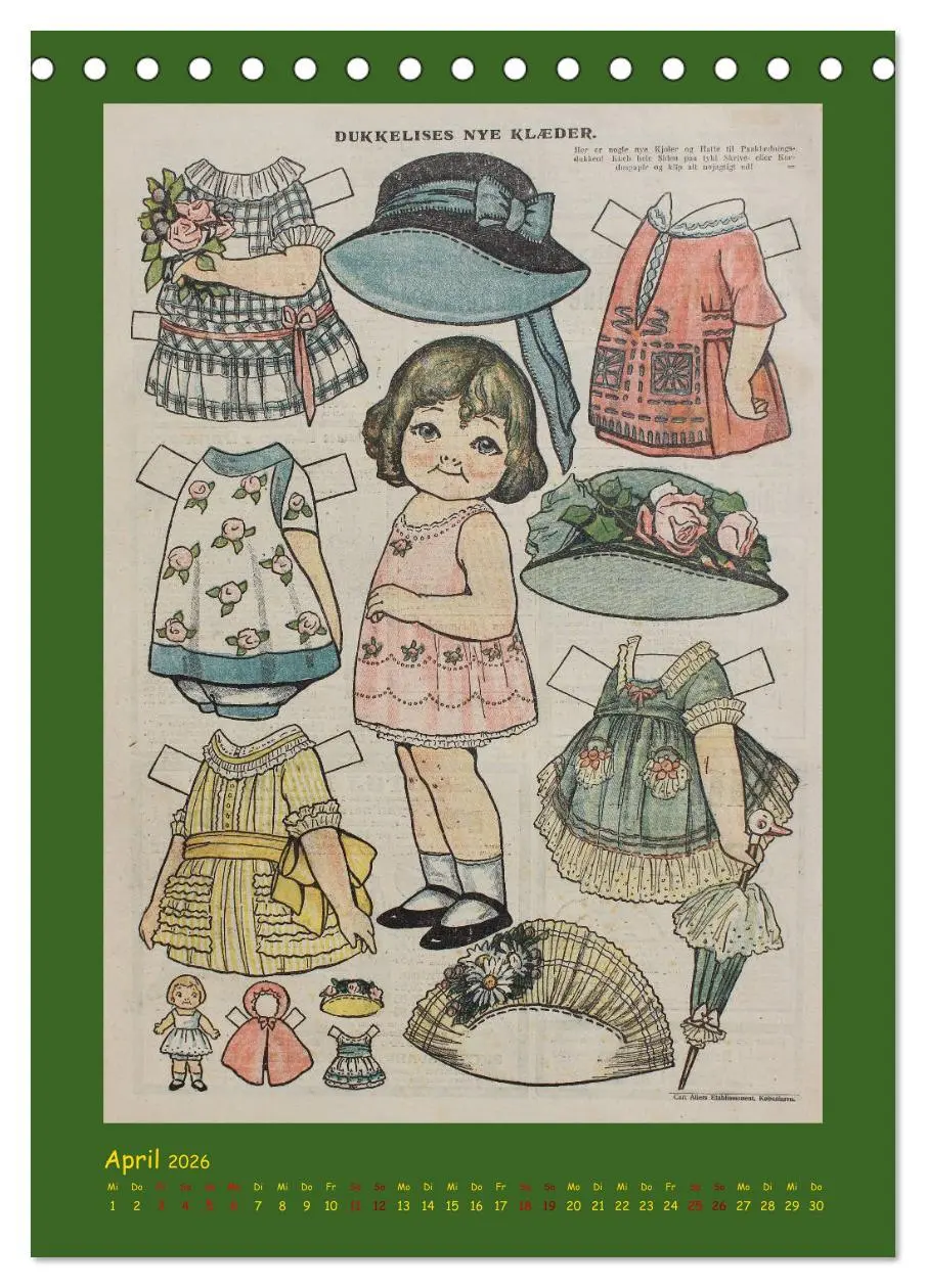 Bild: 9783516408676 | Dukke Lise Kalender - Anziehpuppen aus Papier (Tischkalender 2026...