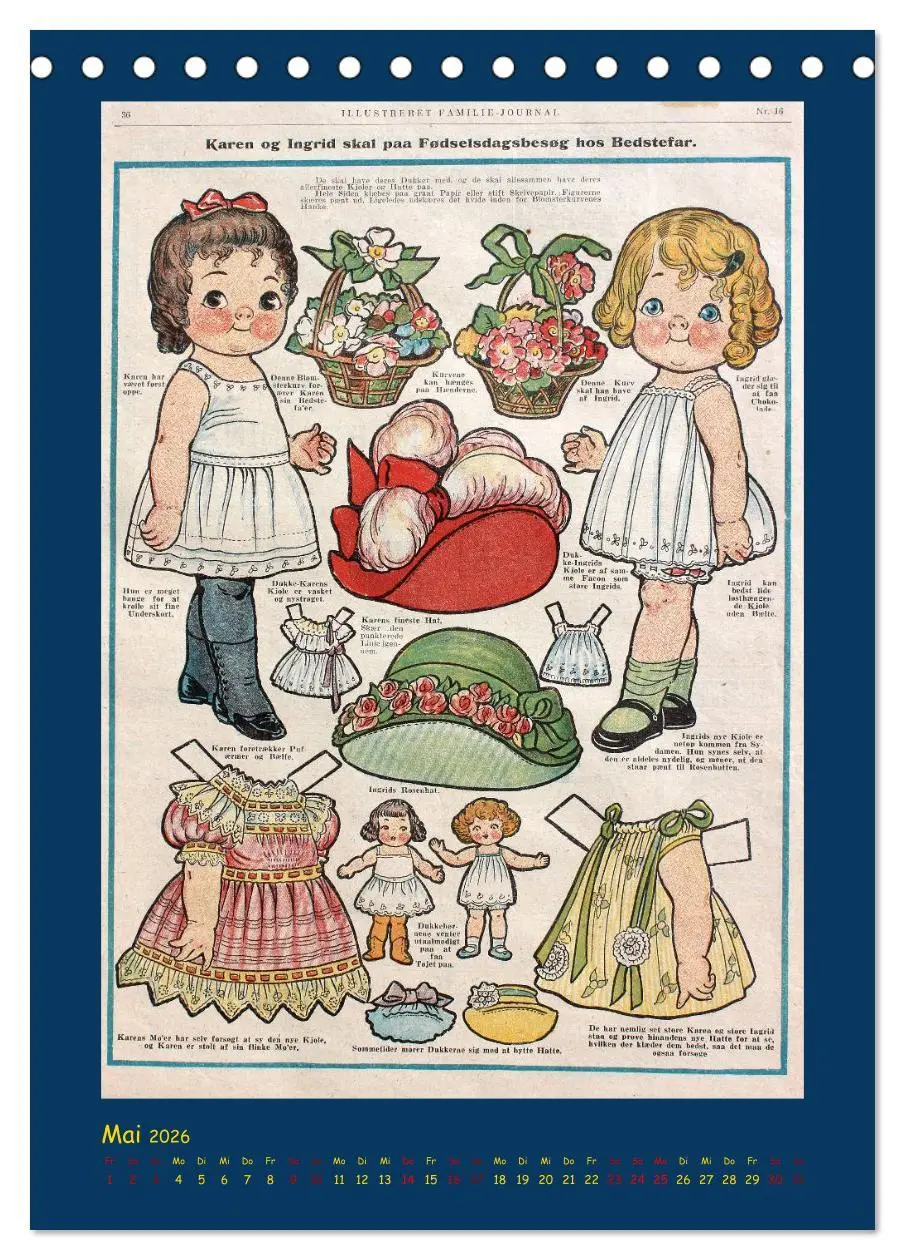 Bild: 9783516408676 | Dukke Lise Kalender - Anziehpuppen aus Papier (Tischkalender 2026...