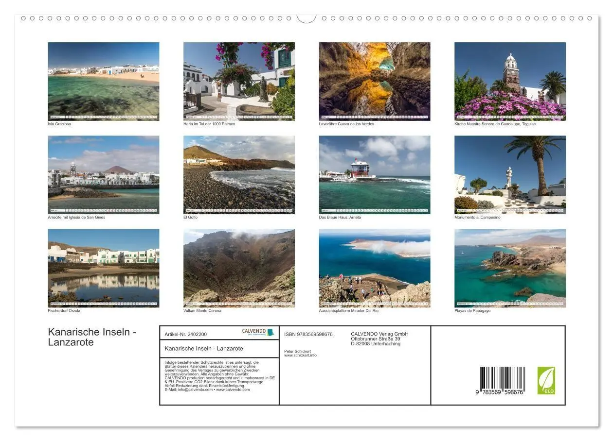 Bild: 9783569598676 | Kanarische Inseln - Lanzarote (Wandkalender 2027 DIN A2 quer),...