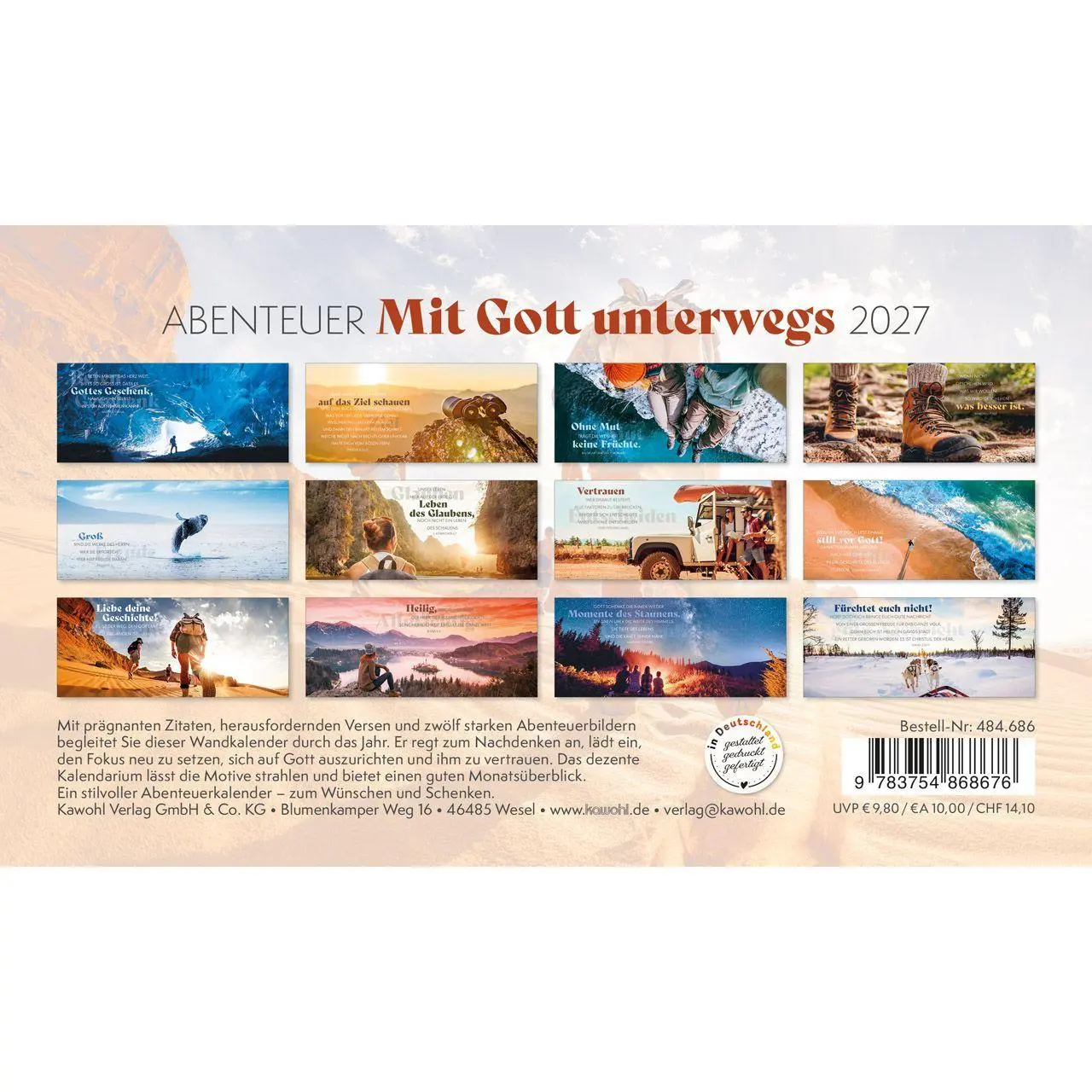 Bild: 9783754868676 | Abenteuer - Mit Gott unterwegs 2027 | Kalender | 14 S. | Deutsch