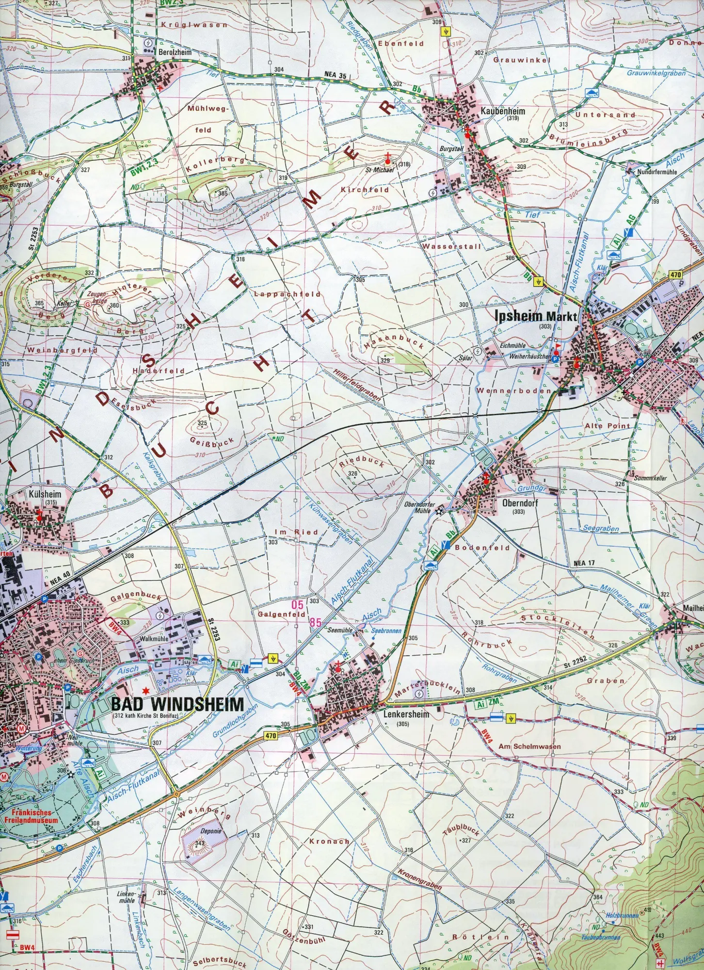 Bild: 9783899338676 | Markt Erlbach 1 : 25 000 | Digitalisierung | (Land-)Karte | Deutsch