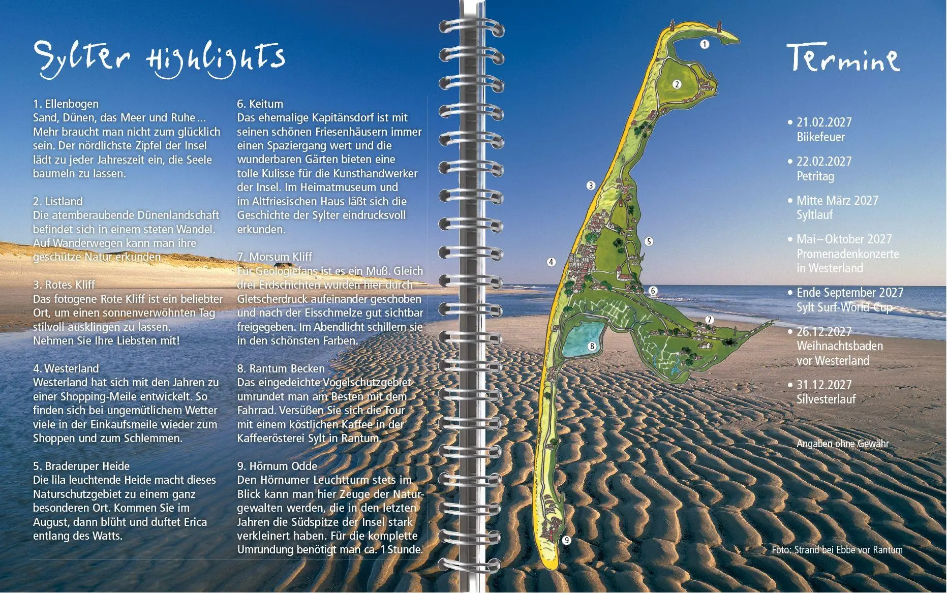 Bild: 9783944498676 | Sylt-die Insel 2027 Tischkalender | Gernot Westendorf | Kalender