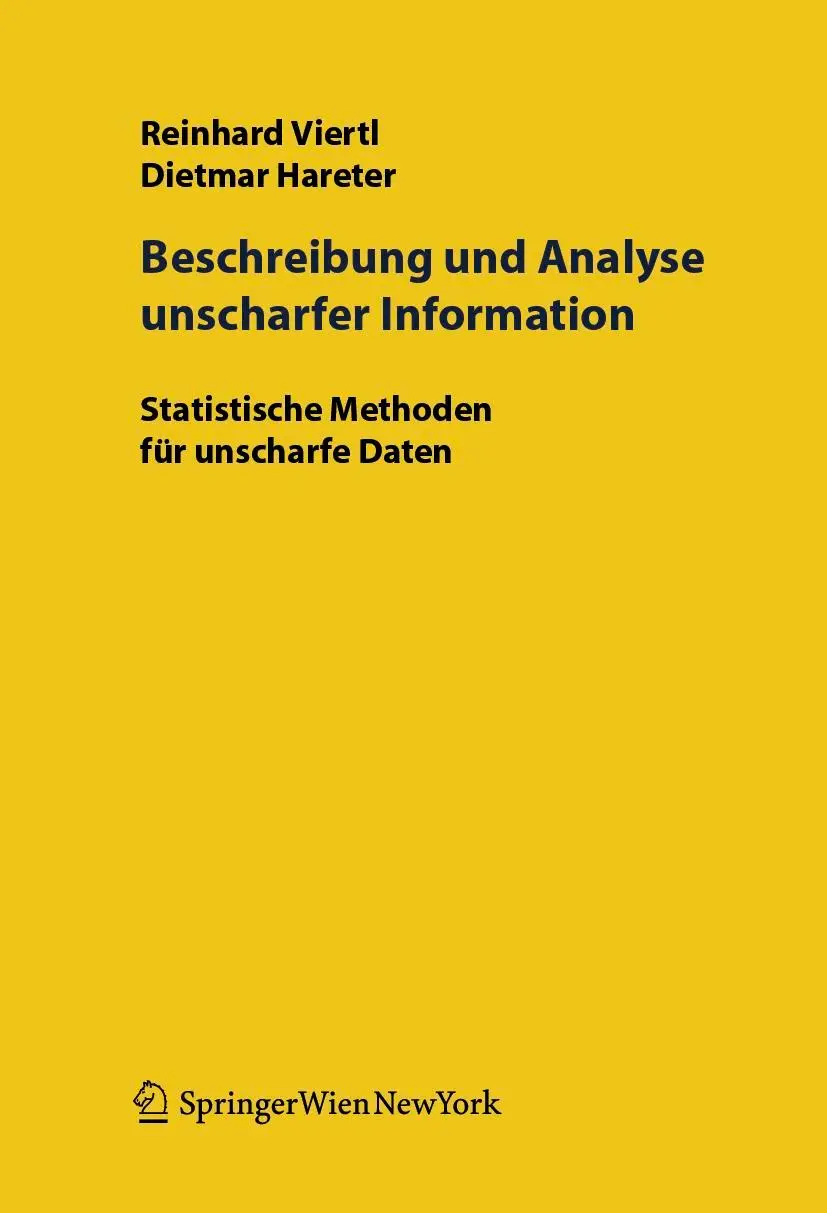 Cover: 9783211238776 | Beschreibung und Analyse unscharfer Information | Viertl (u. a.) | xvi