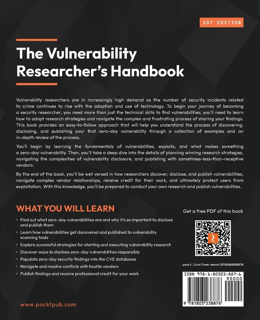 Rückseite: 9781803238876 | The Vulnerability Researcher's Handbook | Benjamin Strout | Buch