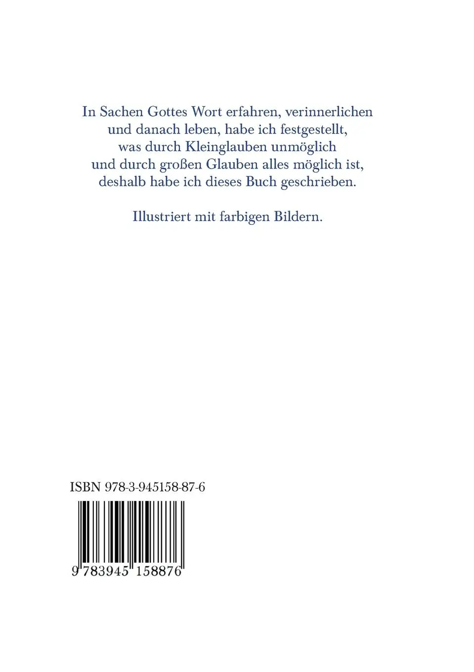 Rückseite: 9783945158876 | Christliche Worte für einen erfolgreichen Tag | Olaf Huth | Buch