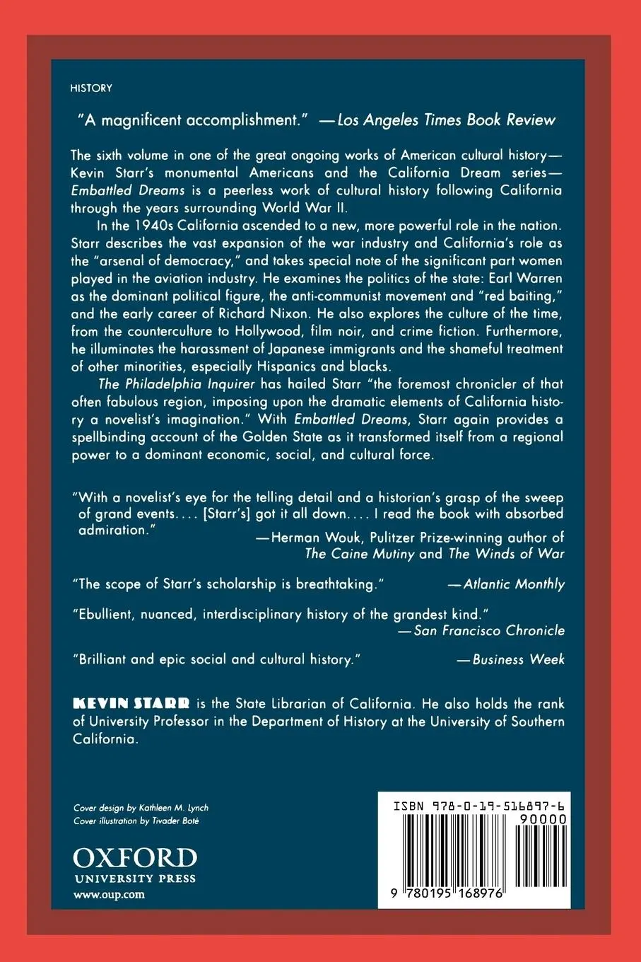Rückseite: 9780195168976 | Embattled Dreams | California in War and Peace, 1940-1950 | Starr