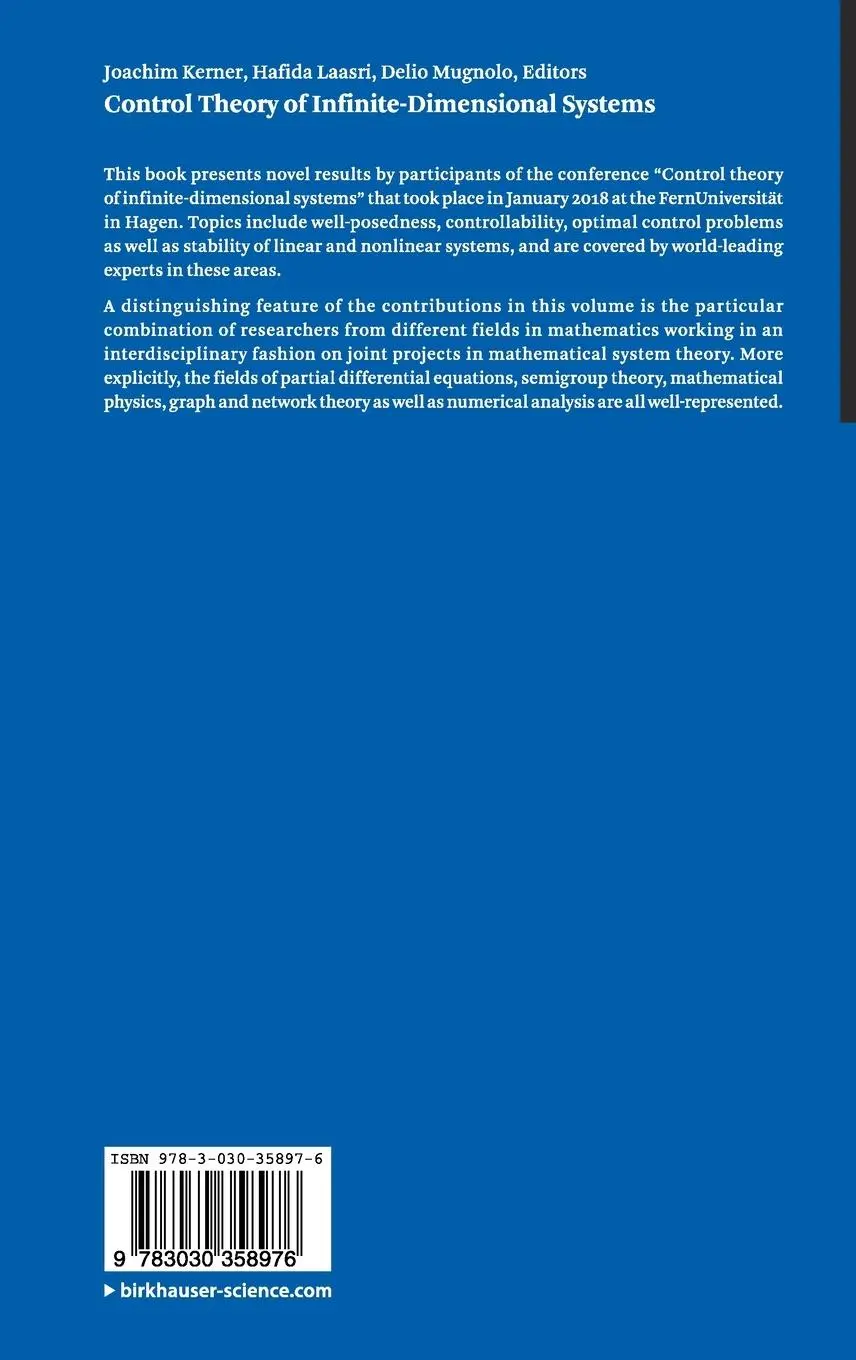 Rückseite: 9783030358976 | Control Theory of Infinite-Dimensional Systems | Kerner (u. a.) | Buch