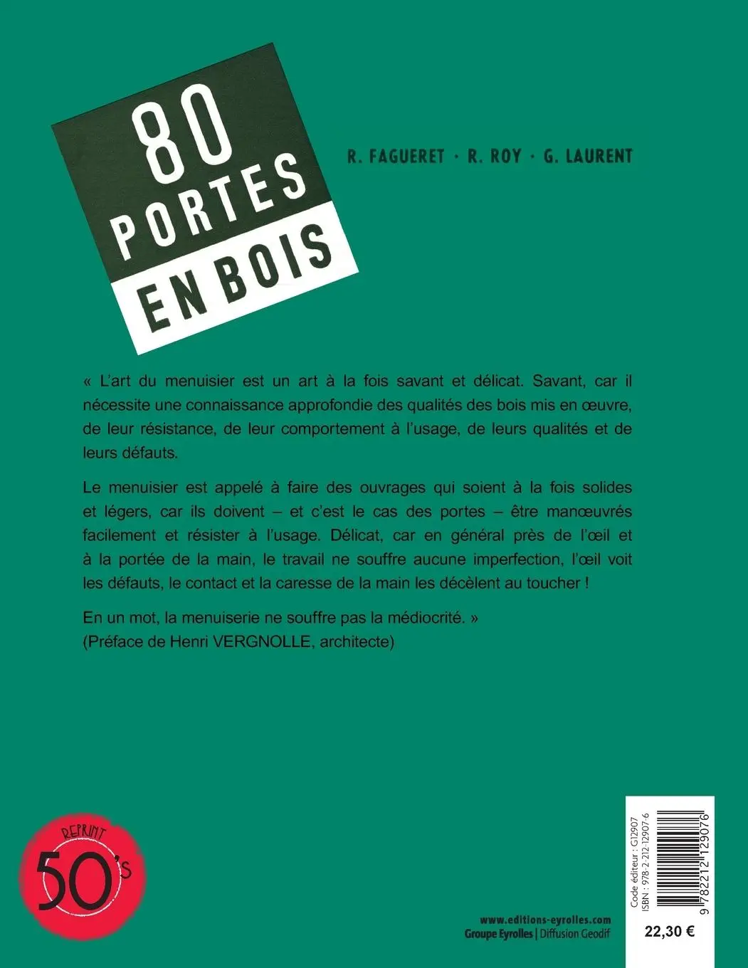 Rückseite: 9782212129076 | 80 portes en bois | R. Fagueret (u. a.) | Taschenbuch | Paperback